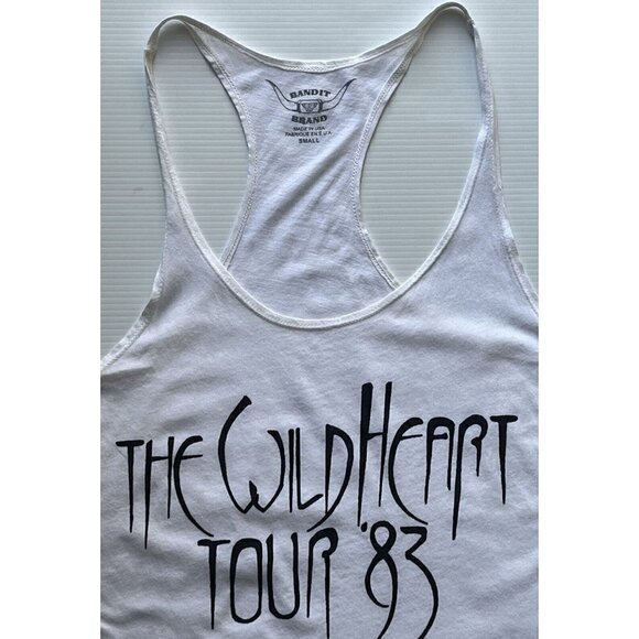 Bandit Women's Wilde Heart Tour 83 Casual Tank Top White Size S M L - Picture 10 of 10